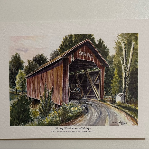 Sandy Creek Covered Bridge 9”x 12” Print - Picture 3 of 4